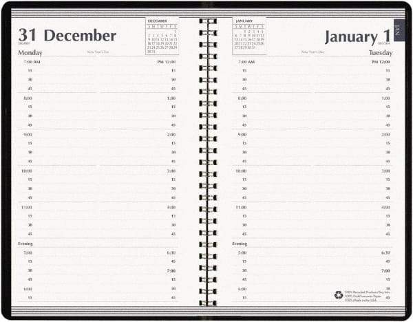 House of Doolittle - 312 Sheet, 5 x 8", Appointment Book - Black - Eagle Tool & Supply