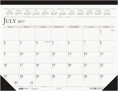 House of Doolittle - 12 Sheet, 22 x 17", Desk Pad - White & Blue - Eagle Tool & Supply