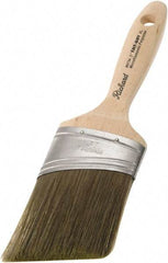 Richard - 3" Oval/Angle Polyester Angular Brush - 3-1/4" Bristle Length, 5-3/4" Wood Sash Handle - Eagle Tool & Supply