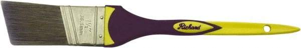 Richard - 1-1/2" Angled Polyester Angular Brush - 2-1/4" Bristle Length, 7-3/8" Rubber Sash Handle - Eagle Tool & Supply