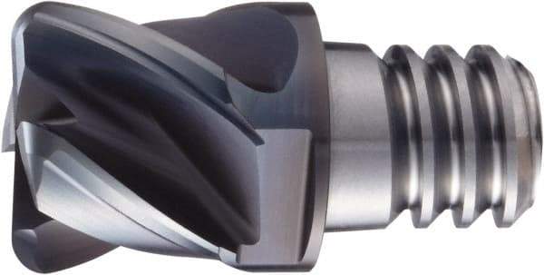 OSG - PXSE Grade XP3225 Carbide Chamfer Milling Tip Insert - Cr Finish, 4 Flutes, 1" Cutting Diam, 0.7" Depth of Cut, 0.09" Cnr Rad, 38° Helix - Eagle Tool & Supply
