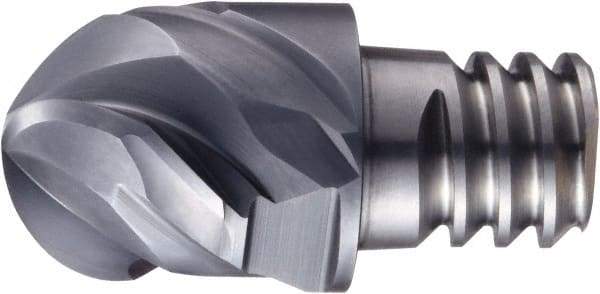 OSG - PXBE Grade XP3320 Carbide Ball Nose Milling Tip Insert - SiC Finish, 3 Flutes, 16mm Cutting Diam, 11.2mm Depth of Cut, 45° Helix - Eagle Tool & Supply