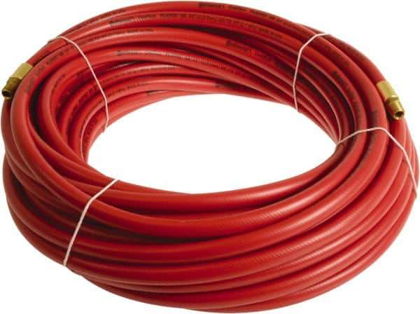 Continental ContiTech - 1/4" ID x 0.45" OD 100' Long Multipurpose Air Hose - MNPT x MNPT Ends, 300 Working psi, -10 to 158°F, 1/4" Fitting, Red - Eagle Tool & Supply