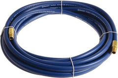Continental ContiTech - 1/4" ID x 0.45" OD 100' Long Multipurpose Air Hose - MNPT x MNPT Ends, 300 Working psi, -10 to 158°F, 1/4" Fitting, Blue - Eagle Tool & Supply