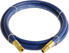 Continental ContiTech - 3/8" ID x 0.6" OD 3' Long Multipurpose Air Hose - MNPT x FNPT Ends, 300 Working psi, -10 to 158°F, 1/4" Fitting, Blue - Eagle Tool & Supply