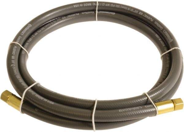 Continental ContiTech - 1/2" ID x 0.78" OD 5' Long Multipurpose Air Hose - FNPT x FNPT Ends, 300 Working psi, -10 to 158°F, 1/2" Fitting, Gray - Eagle Tool & Supply