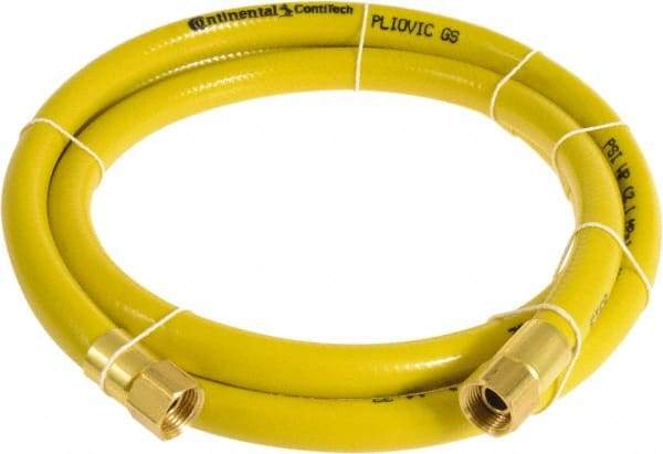 Continental ContiTech - 1/4" ID x 0.45" OD 75' Long Multipurpose Air Hose - FNPT x FNPT Ends, 300 Working psi, -10 to 158°F, 1/4" Fitting, Yellow - Eagle Tool & Supply