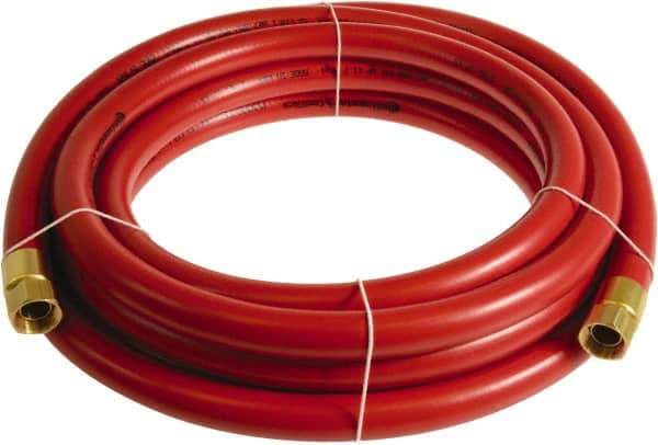 Continental ContiTech - 3/4" ID x 1.11" OD 100' Long Multipurpose Air Hose - FNPT x FNPT Ends, 250 Working psi, -10 to 158°F, 3/4" Fitting, Red - Eagle Tool & Supply