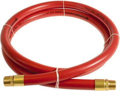 Continental ContiTech - 1" ID x 1.38" OD 3' Long Multipurpose Air Hose - MNPT x MNPT Ends, 250 Working psi, -10 to 158°F, 1" Fitting, Red - Eagle Tool & Supply