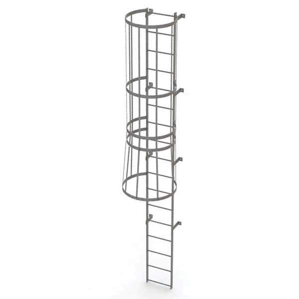 TRI-ARC - Rolling & Wall Mounted Ladders & Platforms Type: Fixed Ladder Style: Safety Cage - Eagle Tool & Supply