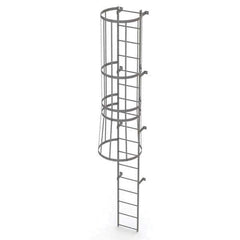 TRI-ARC - Rolling & Wall Mounted Ladders & Platforms Type: Fixed Ladder Style: Safety Cage - Eagle Tool & Supply