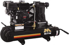 MI-T-M - 6.5 hp, 13.9 CFM, 90 Max psi, Single Stage Portable Fuel Air Compressor - Honda GX200 OHV Engine - Eagle Tool & Supply