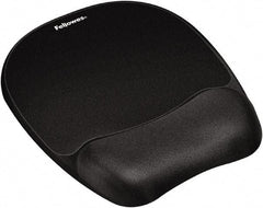 FELLOWES - Black Mouse Pad/Wrist Rest - Use with Computer, Laptop - Eagle Tool & Supply