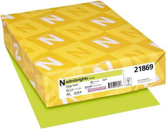 Neenah Paper - 8-1/2" x 11" Vulcan Green Colored Copy Paper - Use with Inkjet Printers, Laser Printers, Copiers - Eagle Tool & Supply