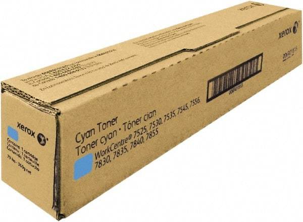 Xerox - Cyan Toner Cartridge - Use with Xerox WorkCentre 7525, 7535, 7530, 7545, 7556 - Eagle Tool & Supply