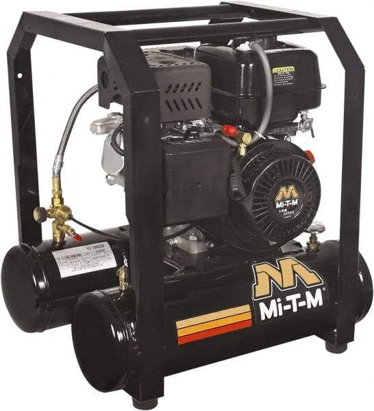 MI-T-M - Stationary Gas Air Compressors Horsepower: 4 Cubic Feet per Minute: 4.80 - Eagle Tool & Supply