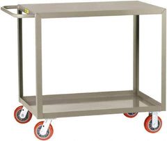 Little Giant - 2,000 Lb Capacity, 24" Wide x 42" Long x 36" High Shelf Cart - 2 Shelf, Steel, 2 Rigid/2 Swivel Casters - Eagle Tool & Supply