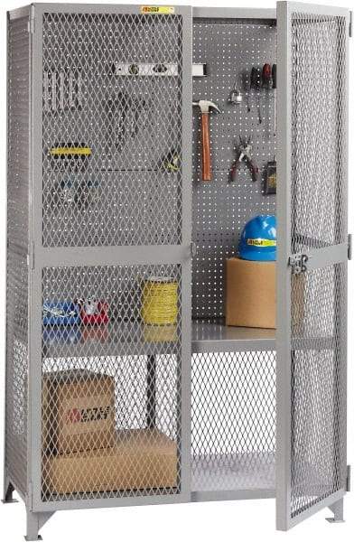 Little Giant - 1 Shelf Visible Storage Cabinet - Steel, 61" Wide x 27" Deep x 78" High, Gray - Eagle Tool & Supply
