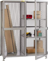 Little Giant - 2 Shelf Visible Storage Cabinet - Steel, 61" Wide x 27" Deep x 78" High, Gray - Eagle Tool & Supply