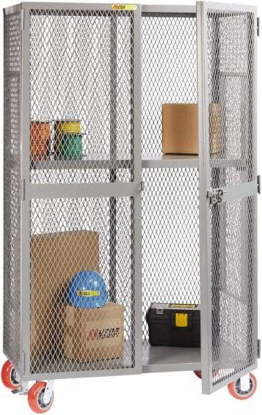 Little Giant - 1 Shelf Visible Storage Cabinet - Steel, 49" Wide x 33" Deep x 81" High, Gray - Eagle Tool & Supply