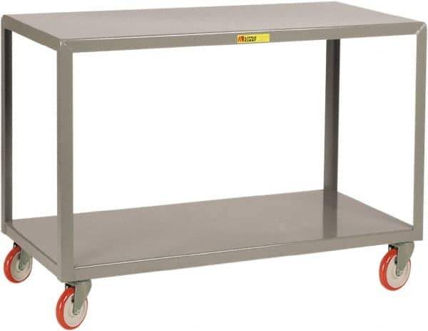 Little Giant - Mobile Table - Steel, Fixed Leg, Gray, 32" Long x 24" Deep x 34" High - Eagle Tool & Supply