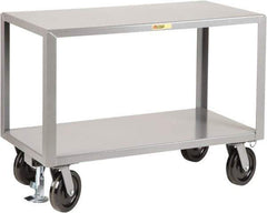 Little Giant - Mobile Workbench - Steel, Fixed Leg, Gray, 60" Long x 24" Deep x 36" High - Eagle Tool & Supply