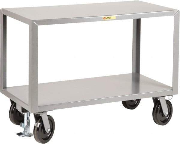 Little Giant - Mobile Workbench - Steel, Fixed Leg, Gray, 72" Long x 36" Deep x 36" High - Eagle Tool & Supply