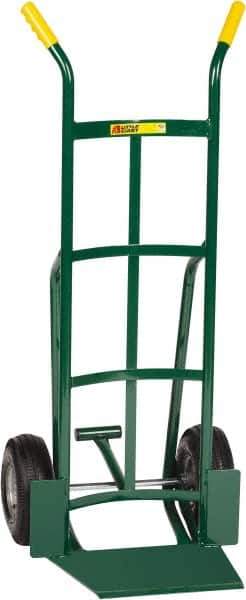 Little Giant - 800 Lb Capacity 49" OAH Hand Truck - 13-1/2 x 16" Base Plate, Dual Handle, Steel, Pneumatic Wheels - Eagle Tool & Supply