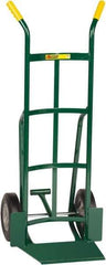 Little Giant - 800 Lb Capacity 49" OAH Hand Truck - 13-1/2 x 16" Base Plate, Dual Handle, Steel, Solid Rubber Wheels - Eagle Tool & Supply
