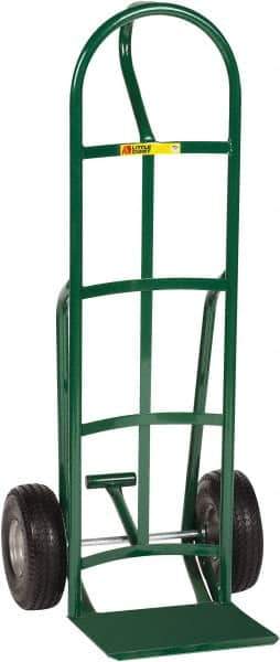 Little Giant - 800 Lb Capacity 49" OAH Hand Truck - 12 x 14" Base Plate, Loop Handle, Steel, Flat-Free Microcellular Foam Wheels - Eagle Tool & Supply