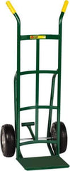 Little Giant - 800 Lb Capacity 49" OAH Hand Truck - 12 x 14" Base Plate, Dual Handle, Steel, Flat-Free Microcellular Foam Wheels - Eagle Tool & Supply