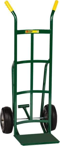 Little Giant - 800 Lb Capacity 49" OAH Hand Truck - 12 x 14" Base Plate, Dual Handle, Steel, Pneumatic Wheels - Eagle Tool & Supply