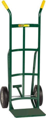 Little Giant - 800 Lb Capacity 49" OAH Hand Truck - 12 x 14" Base Plate, Dual Handle, Steel, Solid Rubber Wheels - Eagle Tool & Supply