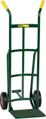 Little Giant - 800 Lb Capacity 49" OAH Hand Truck - 12 x 14" Base Plate, Dual Handle, Steel, Solid Rubber Wheels - Eagle Tool & Supply