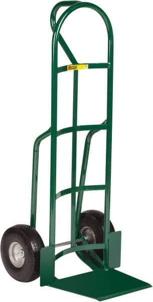 Little Giant - 600 Lb Capacity 49" OAH Hand Truck - 13-1/2 x 16" Base Plate, Loop Handle, Steel, Flat-Free Microcellular Foam Wheels - Eagle Tool & Supply