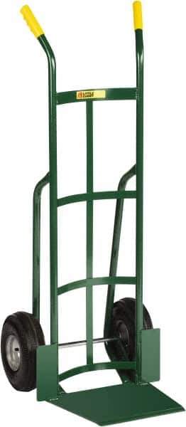 Little Giant - 800 Lb Capacity 49" OAH Hand Truck - 13-1/2 x 16" Base Plate, Dual Handle, Steel, Pneumatic Wheels - Eagle Tool & Supply