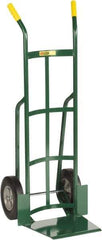 Little Giant - 800 Lb Capacity 49" OAH Hand Truck - 13-1/2 x 16" Base Plate, Dual Handle, Steel, Solid Rubber Wheels - Eagle Tool & Supply