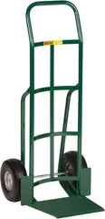 Little Giant - 600 Lb Capacity 47" OAH Hand Truck - 13-1/2 x 16" Base Plate, Continuous Handle, Steel, Flat-Free Microcellular Foam Wheels - Eagle Tool & Supply