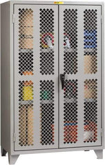 Little Giant - 2 Shelf Visible Storage Cabinet - Steel, 60" Wide x 24" Deep x 78" High, Gray - Eagle Tool & Supply