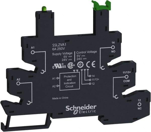 Schneider Electric - Relay Sockets Socket Shape: Flat Number of Pins: 5 - Eagle Tool & Supply