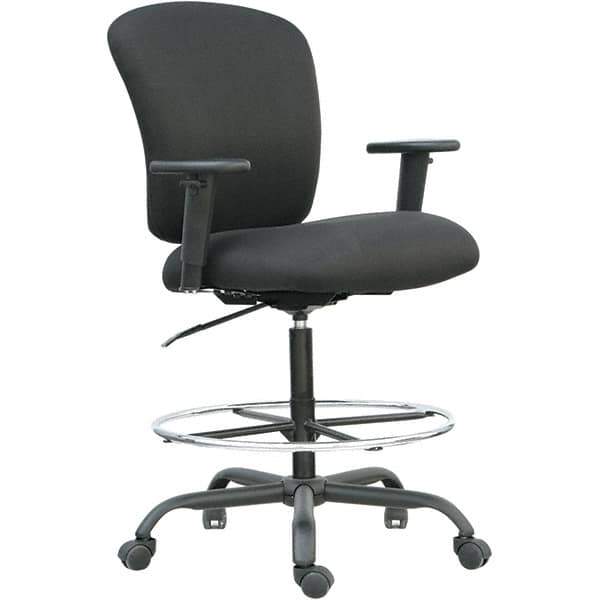 ALERA - 49-1/4" High Big & Tall Swivel/Tilt Chair - 29-1/2" Wide x 25-3/4" Deep, Fabric Mesh Seat, Black - Eagle Tool & Supply