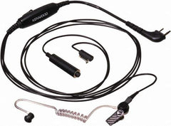 Kenwood - Ear Bud, Palm Microphone Three Wire Microphone - Black, Use with Protalk Series Two Way Radios - Eagle Tool & Supply
