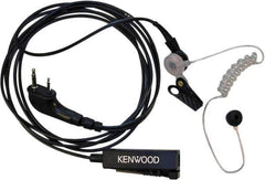 Kenwood - Ear Bud, Palm Microphone Two Wire Microphone - Black & Clear, Use with Protalk Series Two Way Radios - Eagle Tool & Supply
