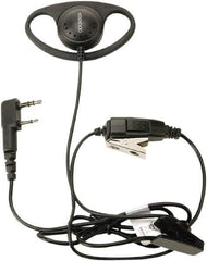 Kenwood - Ear Hanger, Push to Talk Microphone D-Ring Headset - Black, Use with Protalk Series Two Way Radios - Eagle Tool & Supply