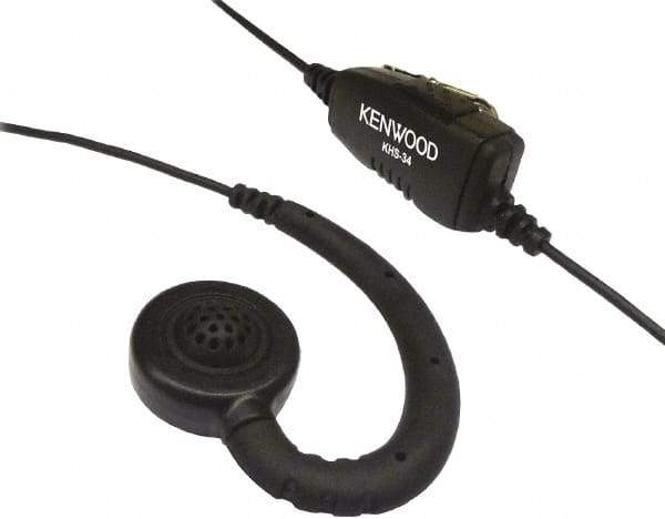 Kenwood - Ear Hanger, Push to Talk Microphone C-Ring Headset - Black, Use with Protalk Series Two Way Radios - Eagle Tool & Supply