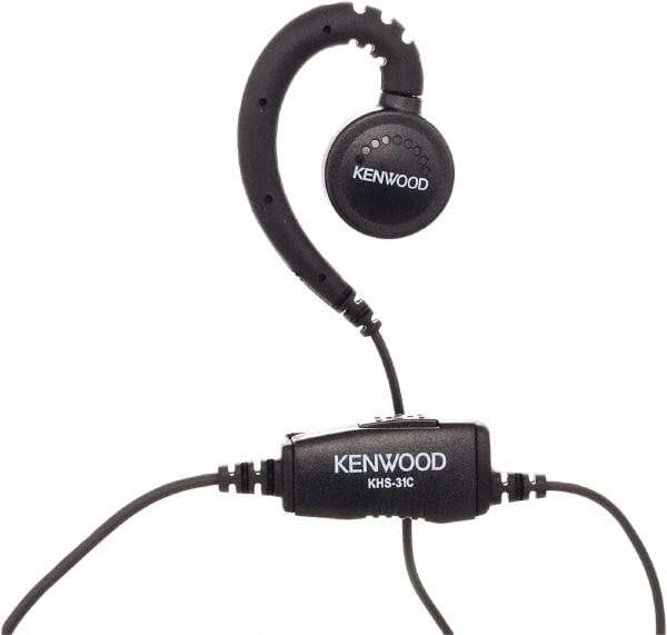 Kenwood - Ear Hanger, Push to Talk Microphone C-Ring Headset - Black, Use with Protalk Series Two Way Radios - Eagle Tool & Supply