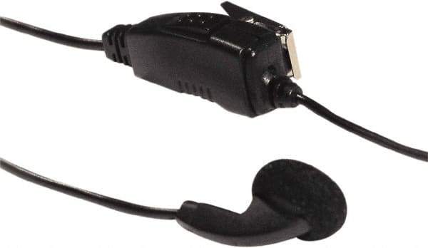 Kenwood - Ear Bud, Push to Talk Microphone Clip Mic with Earphone - Black, Use with Protalk Series Two Way Radios - Eagle Tool & Supply