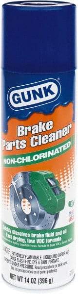 Gunk - Nonchlorinated Brake Parts Cleaner - 14 oz Aerosol Can with Straw - Eagle Tool & Supply