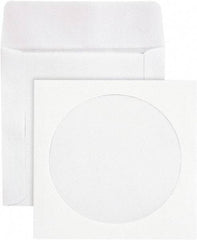 Quality Park - 1 Compartment, 5" Wide x 5" High x 1/4" Deep, CD/DVD Sleeves - Paper, White - Eagle Tool & Supply