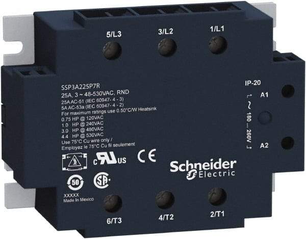 Schneider Electric - 3 Pole, 3NO, 18-36 VAC Control Relay - Eagle Tool & Supply